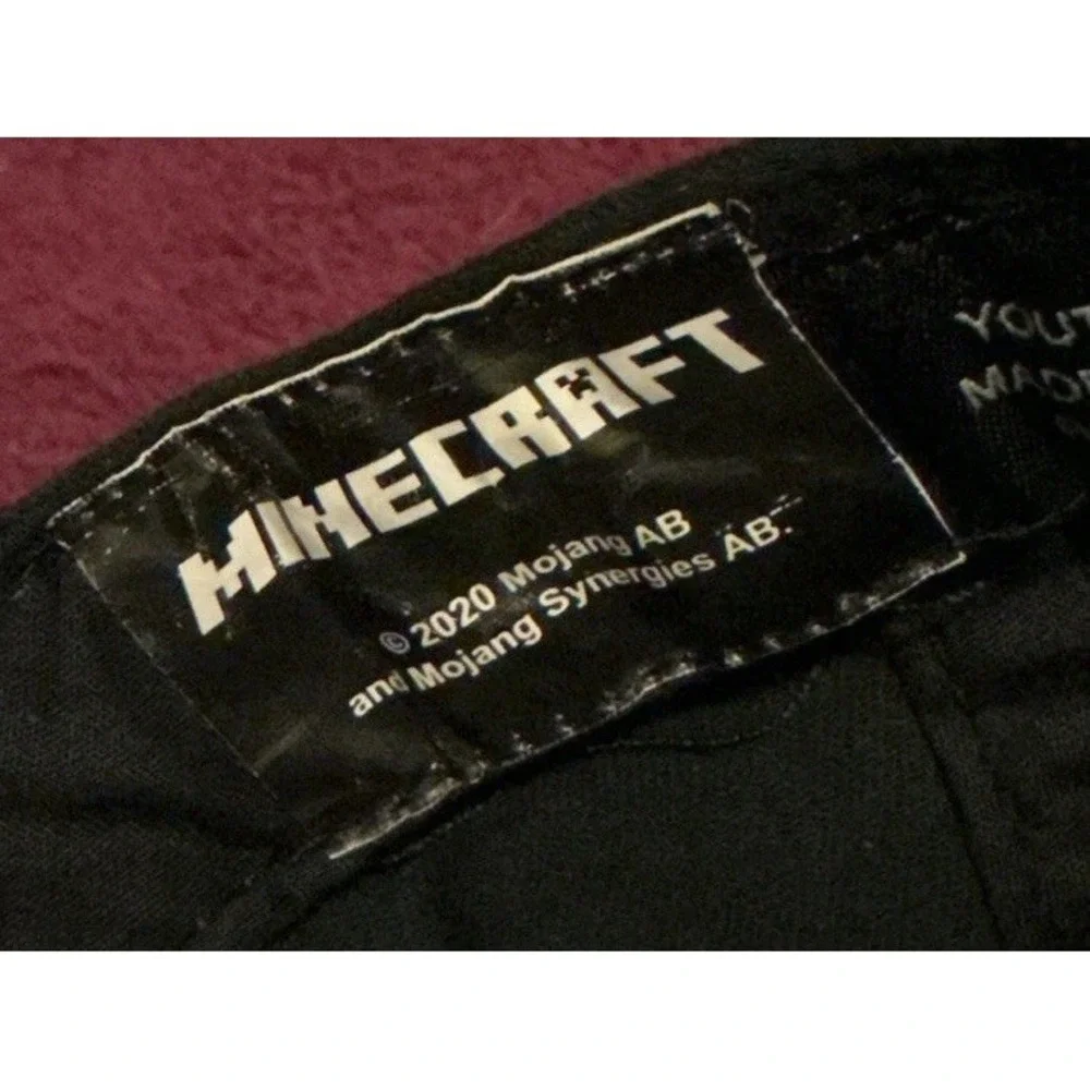 Minecraft‎ SnapBack Hat Youth Kids One Size Black & Green